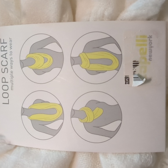 Capelli of New York Vintage Loop Scarf, Creamy Soft White - Picture 5 of 7